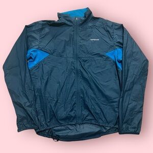 Patagonia Mens Lightweight Trail Running Packable Zip Jacket (Blue)